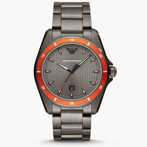 Buy Shop Emporio Armani Sigma Quartz Grey Dial Grey Steel Strap Watch For Men - AR11178 USA Online