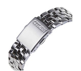 Buy Shop Citizen Eco Drive Chronograph Black Dial Silver Steel Strap Watch For Men - AT2140-55E USA Online