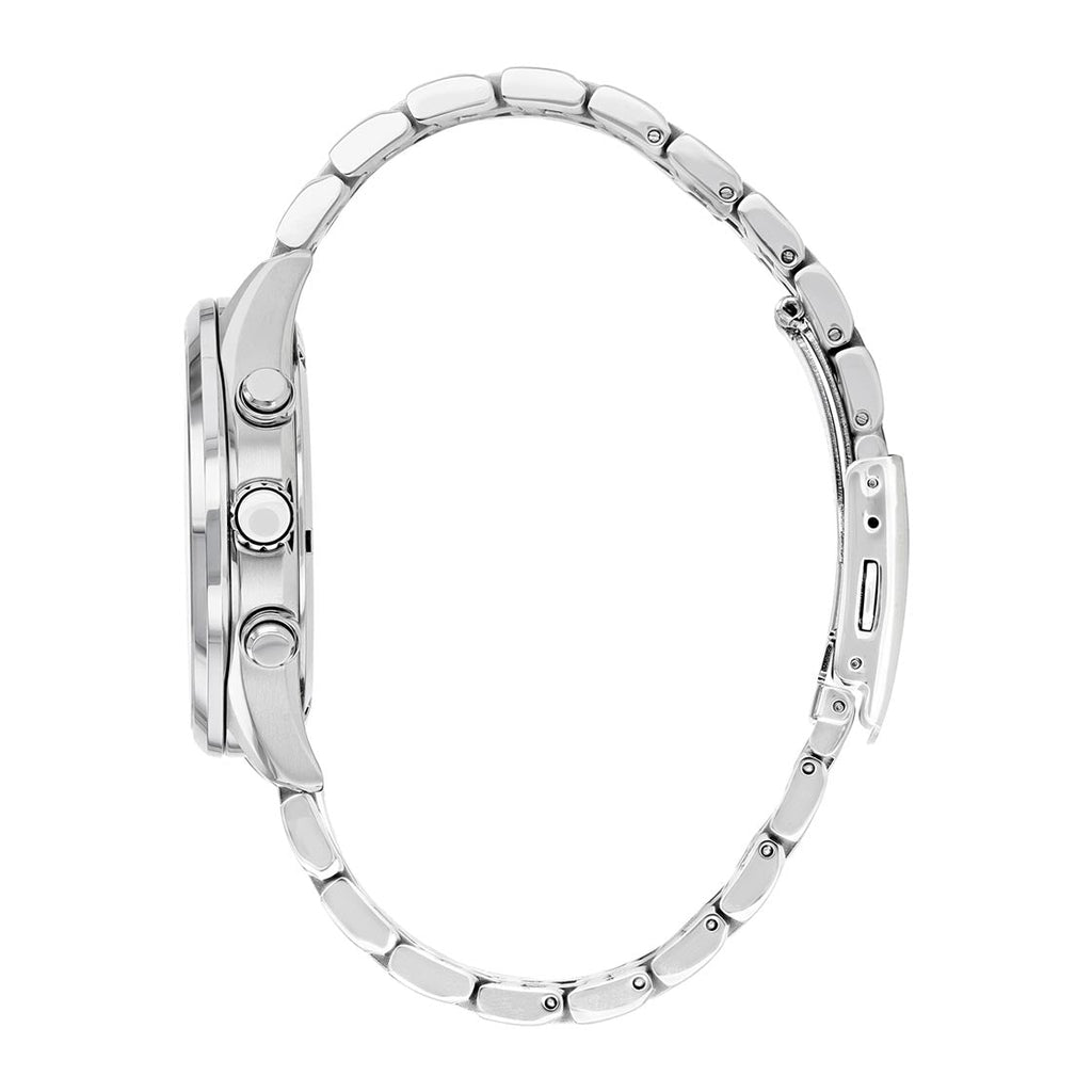 Buy Shop Citizen Eco Drive Chronograph Blue Dial Silver Steel Strap Watch For Men - AT2140-55L USA Online