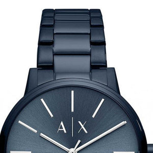 Buy Shop Armani Exchange Cayde Analog Blue Dial Blue Steel Strap Watch For Men - AX2702 USA Online