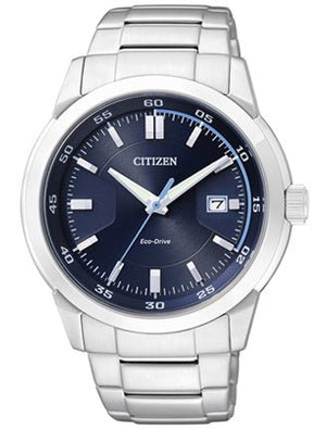 Buy Shop Citizen Eco Drive Blue Dial Silver Stainless Steel Watch For Men - BM7140-54L USA Online