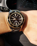 Buy Shop Citizen Eco Drive Promaster Diver Black Dial Two Tone Steel Strap Watch For Men - BN0194-57E USA Online