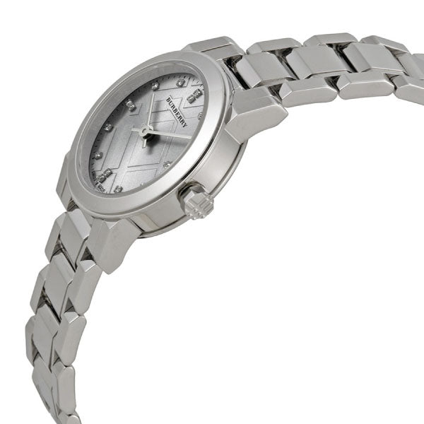 Buy Shop Burberry The City Silver Diamonds Dial Silver Steel Strap Watch for Women - BU9230 USA Online