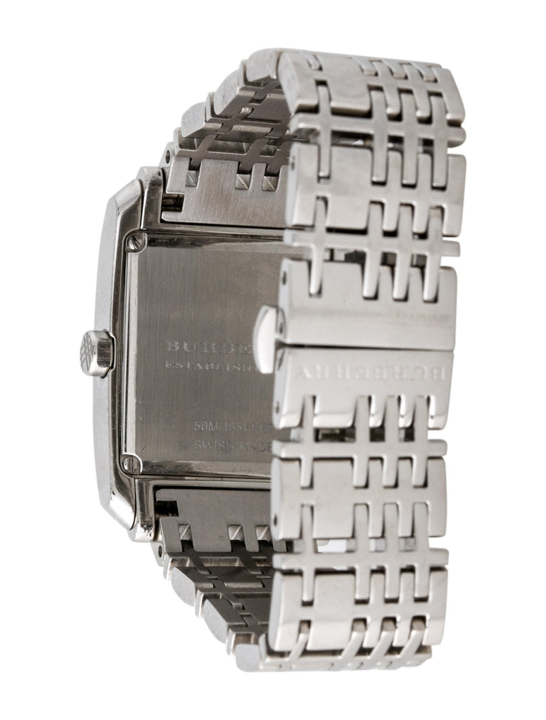 Buy Shop Burberry Heritage Diamond White Dial Silver Stainless Steel Strap Watch for Women - BU1583 USA Online