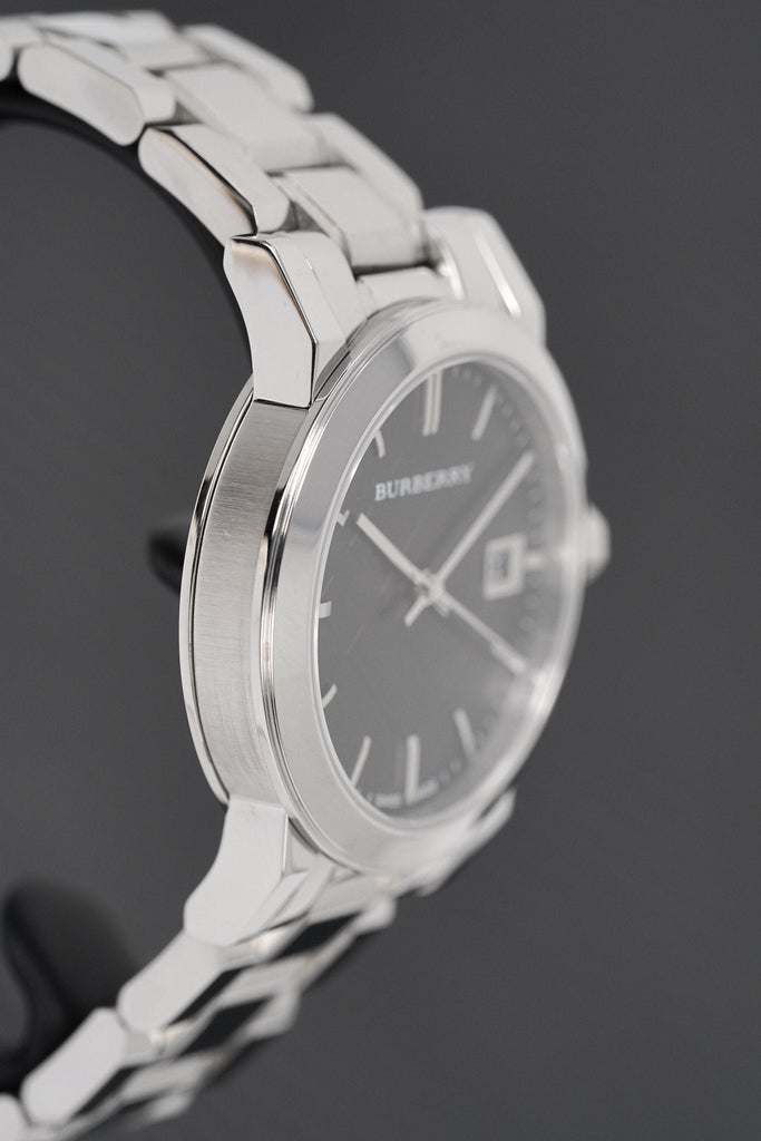 Buy Shop Burberry The City Black Dial Silver Steel Strap Watch for Women - BU9101 USA Online