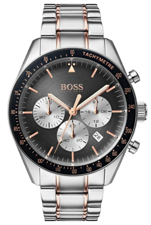 Buy Shop Hugo Boss Trophy Chronograph Grey Dial Silver Steel Strap Watch for Men - 1513634 USA Online