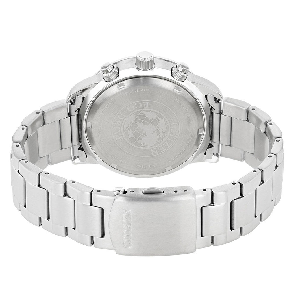 Buy Shop Citizen Eco Drive Chronograph Black Dial Silver Steel Strap Watch For Men - CA0690-88E USA Online