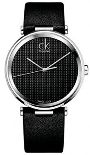 Buy Shop Calvin Klein Sight Black Dial Black Leather Strap Watch for Men - K1S21102 USA Online