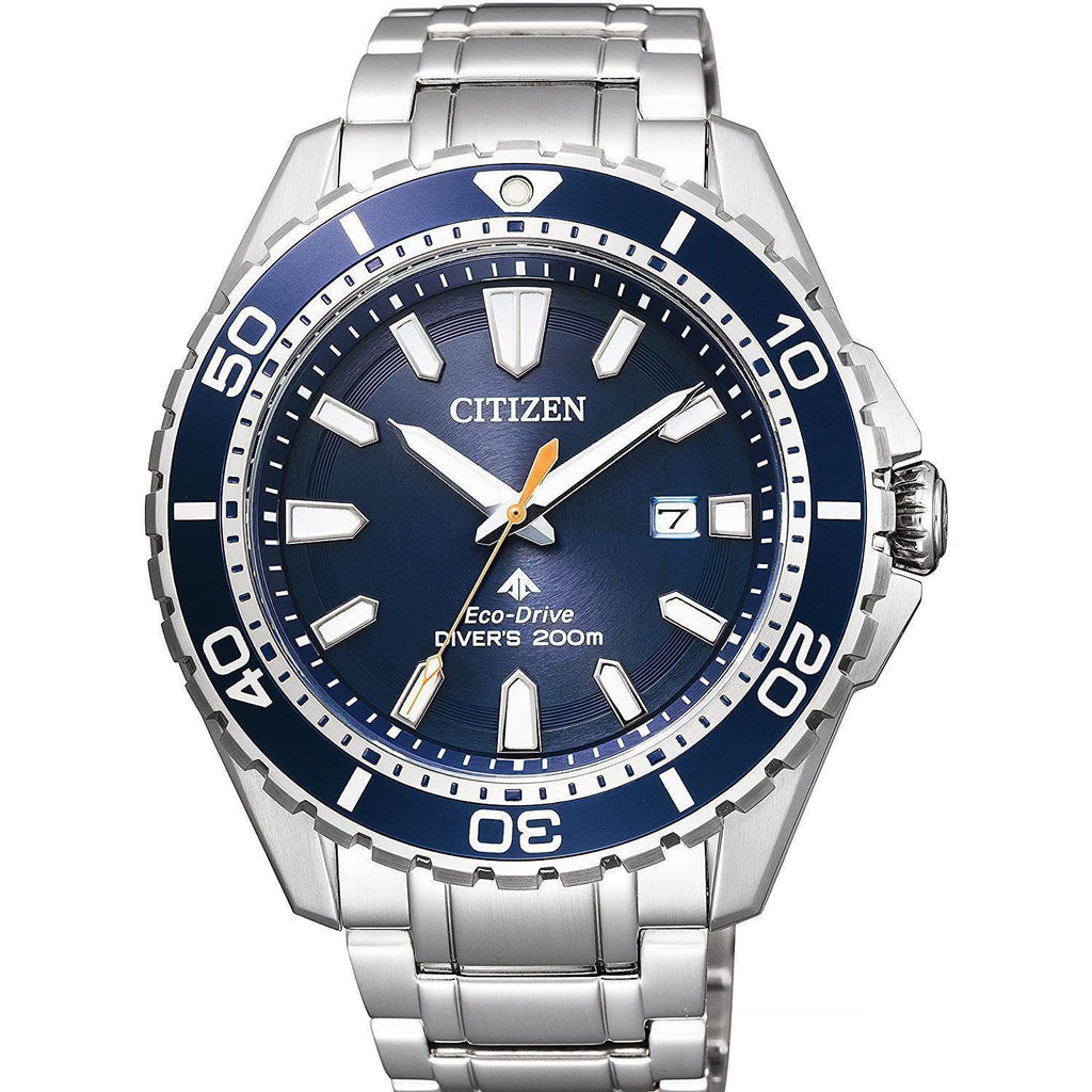 Buy Shop Citizen Promaster Marine Blue Dial Silver Steel Strap Watch For Men - BN0191-80L USA Online