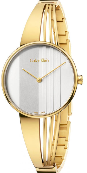 Buy Shop Calvin Klein Drift Silver Dial Gold Steel Strap Watch for Women - K6S2N516 USA Online