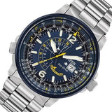 Buy Shop Citizen Promaster Nighthawk Eco Drive Navy Blue Dial Silver Steel Strap Watch For Men - BJ7006-56L USA Online