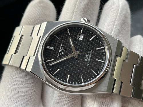 Buy Shop Tissot PRX Powermatic 80 Black Dial Silver Steel Strap Watch for Men - T137.407.11.051.00 USA Online