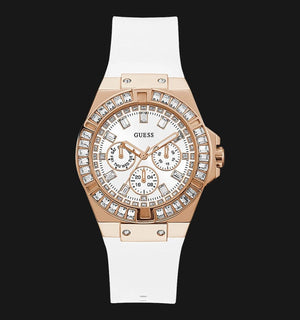 Buy Shop Guess Venus Diamonds White Dial White Rubber Strap Watch for Women - GW0118L4 USA Online