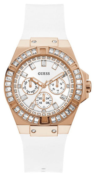 Buy Shop Guess Venus Diamonds White Dial White Rubber Strap Watch for Women - GW0118L4 USA Online