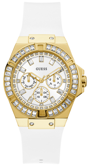 Buy Shop Guess Venus Diamonds White Dial White Rubber Strap Watch for Women - GW0118L5 USA Online