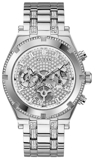 Buy Shop Guess Continental Silver Dial Silver Steel Strap Watch for Men - GW0261G1 USA Online
