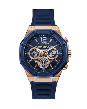 Buy Shop Guess Momentum Chronograph Blue Dial Blue Rubber Strap Watch for Men - GW0263G2 USA Online