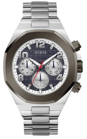 Buy Shop Guess Empire Quartz Black Dial Silver Steel Strap Watch For Men - GW0489G1 USA Online