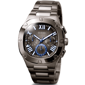 Buy Shop Guess Headliner Multifunction Black Dial Black Steel Strap Watch For Men - GW0572G3 USA Online