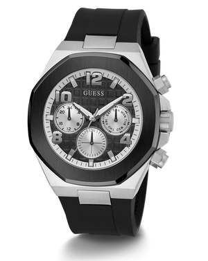 Buy Shop Guess Empire Chronograph Black Dial Black Silicon Strap Watch For Men - GW0583G1 USA Online