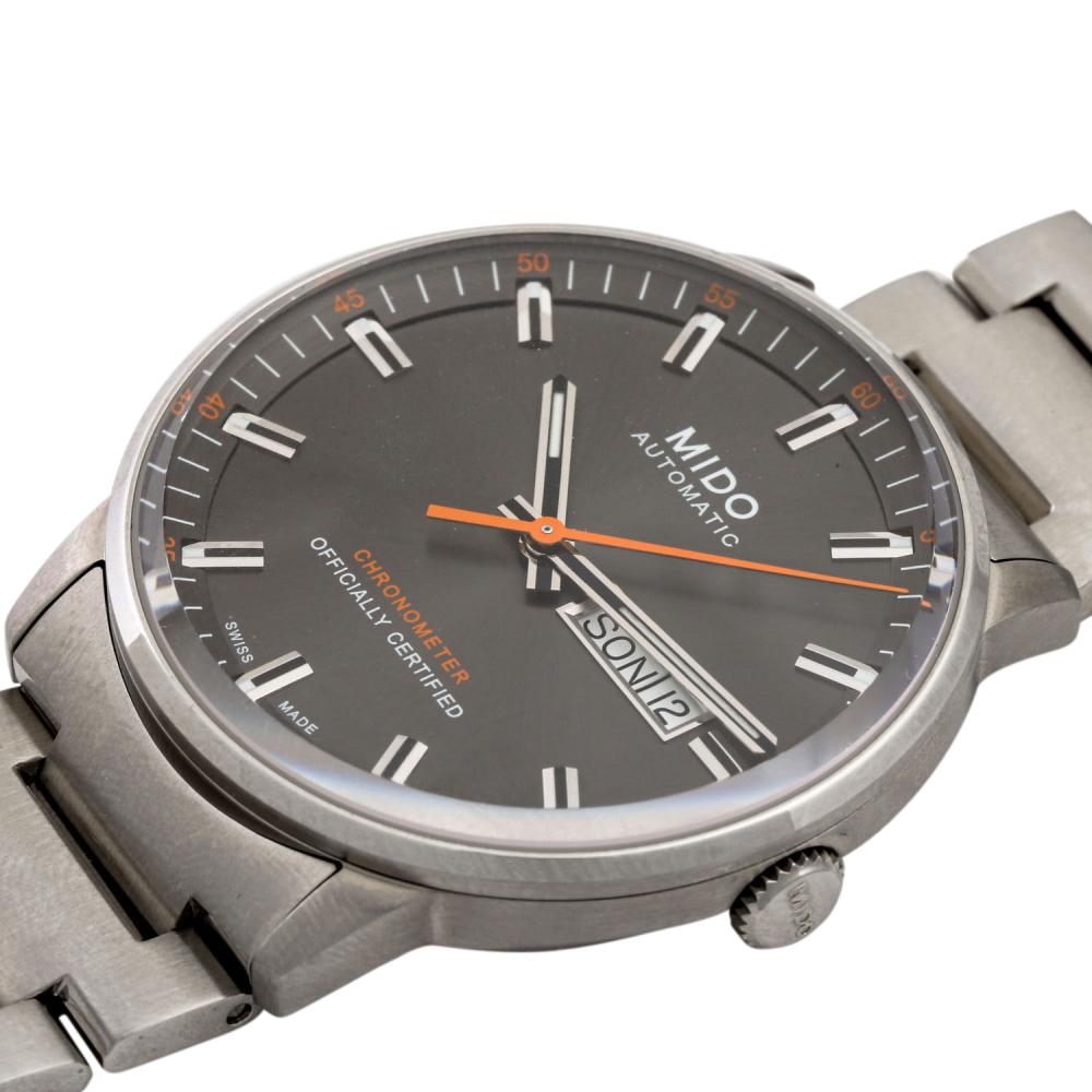 Buy Shop Mido Commander II Automatic Chronometer Grey Dial Silver Steel Strap Watch For Men - M021.431.11.061.01 USA Online