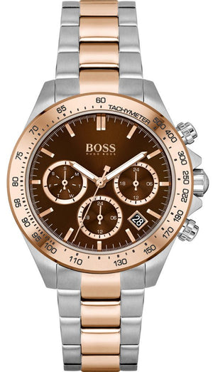 Buy Shop Hugo Boss Novia Brown Dial Two Tone Steel Strap Watch for Women - 1502617 USA Online
