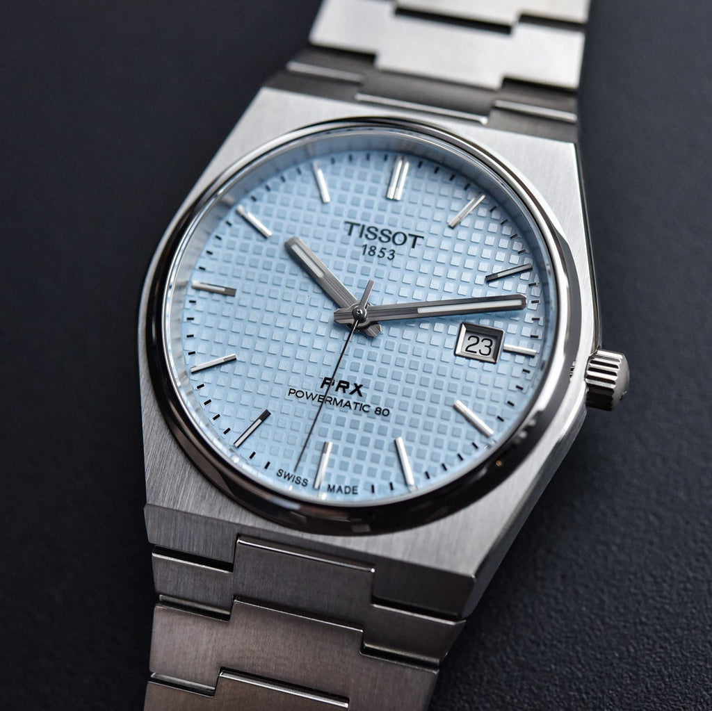 Buy Shop Tissot PRX Powermatic 80 Ice Blue Tiffany Dial Silver Steel Strap Watch for Men - T137.407.11.351.00 USA Online