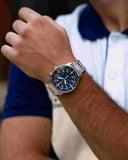 Buy Shop Citizen Eco Drive Chronograph Blue Dial Silver Stainless Steel Watch For Men - CA0690-88L USA Online