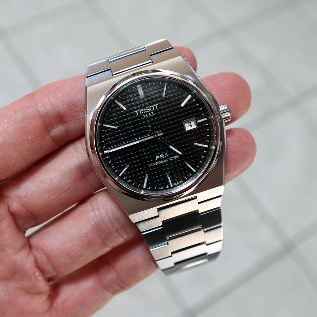 Buy Shop Tissot PRX Powermatic 80 Black Dial Silver Steel Strap Watch for Men - T137.407.11.051.00 USA Online