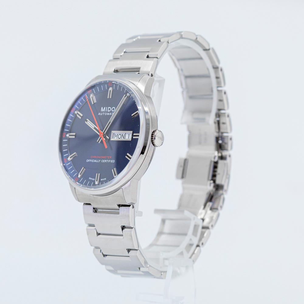 Buy Shop Mido Commander II Automatic Chronometer Blue Dial Silver Steel Strap Watch For Men - M021.431.11.041.00 USA Online
