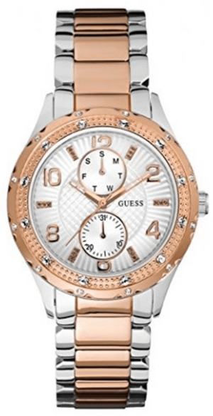 Buy Shop Guess Siren White Dial Two Tone Steel Strap Watch for Women - W0442L4 USA Online