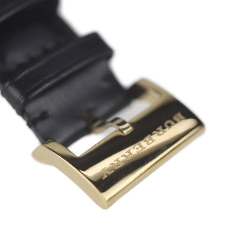 Buy Shop Burberry The City Gold Dial Black Leather Strap Watch for Men - BU2353 USA Online