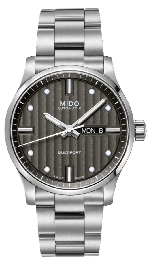 Buy Shop Mido Multifort Automatic Gray Dial Silver Steel Strap Watch For Men - M005.430.11.061.80 USA Online