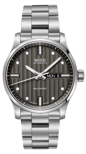 Buy Shop Mido Multifort Automatic Gray Dial Silver Steel Strap Watch For Men - M005.430.11.061.80 USA Online