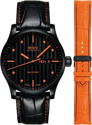 Buy Shop Mido Multifort Automatic Special Edition Black Dial Black Leather Strap Watch For Men - M005.430.36.051.80 USA Online