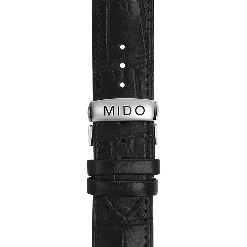 Buy Shop Mido Multifort Automatic Silver Dial Black Leather Strap Watch For Men - M005.430.16.031.80 USA Online