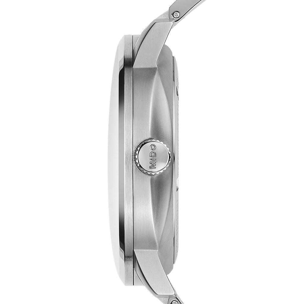 Buy Shop Mido Commander Automatic Gradient Black Dial Silver Steel Strap Watch For Men - M021.407.11.411.00 USA Online