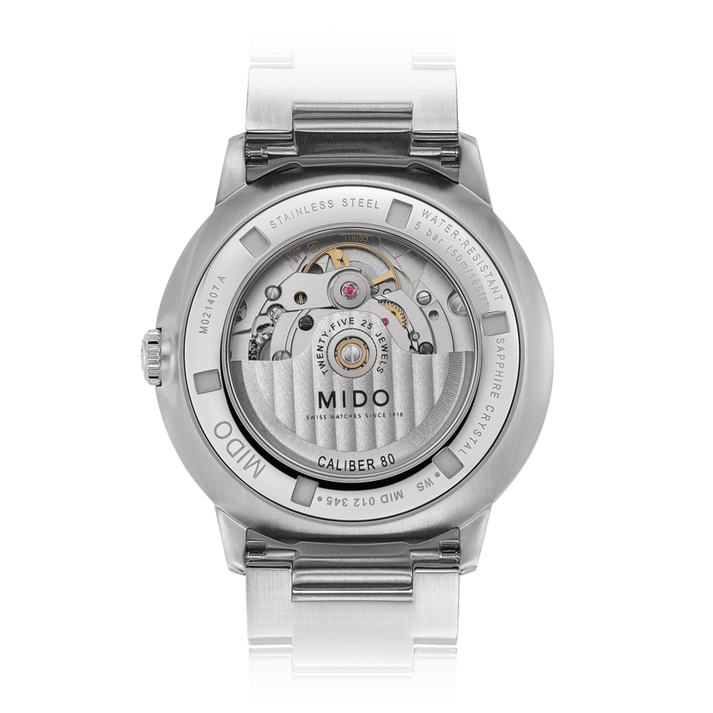 Buy Shop Mido Commander Automatic Gradient Blue Dial Silver Steel Strap Watch For Men - M021.407.11.411.01 USA Online