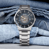 Buy Shop Mido Commander Automatic Gradient Blue Dial Silver Steel Strap Watch For Men - M021.407.11.411.01 USA Online