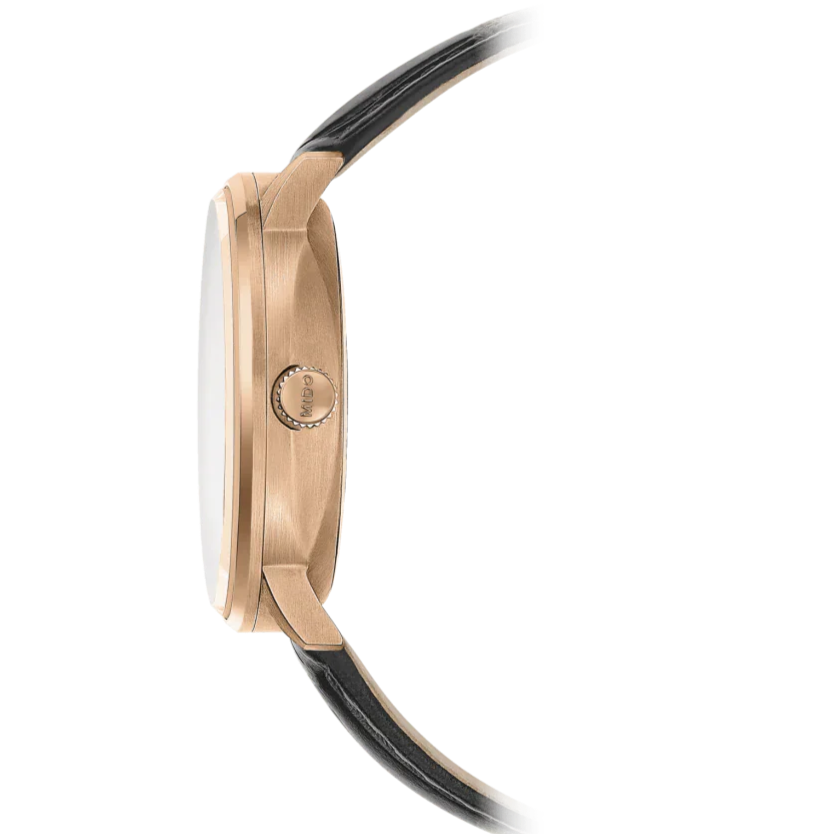 Buy Shop Mido Commander Automatic Black Dial Black Leather Strap Watch For Men - M021.407.36.411.00 USA Online