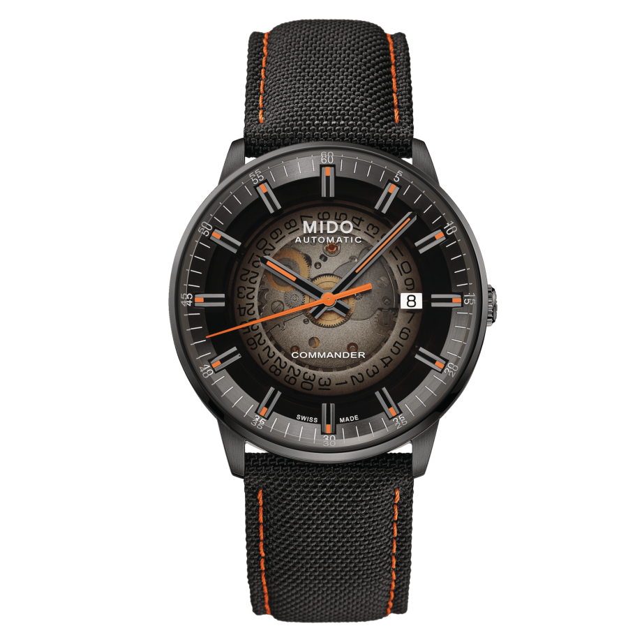 Buy Shop Mido Commander Automatic Gradient Black Dial Black Nylon Strap Watch For Men - M021.407.37.411.00 USA Online