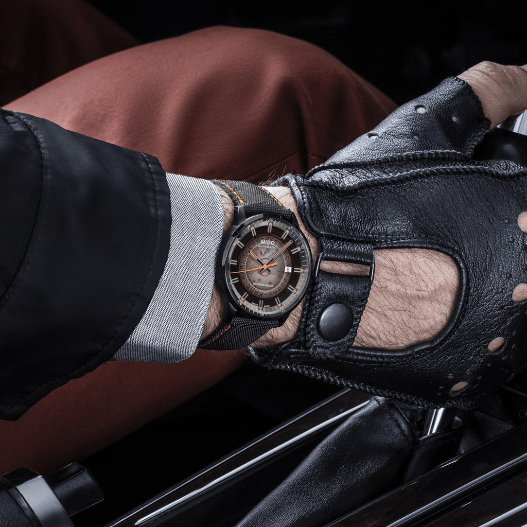 Buy Shop Mido Commander Automatic Gradient Black Dial Black Nylon Strap Watch For Men - M021.407.37.411.00 USA Online