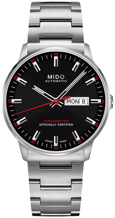 Buy Shop Mido Commander II Automatic Black Dial Silver Steel Strap Watch For Men - M021.431.11.051.00 USA Online