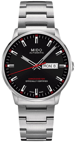 Buy Shop Mido Commander II Automatic Black Dial Silver Steel Strap Watch For Men - M021.431.11.051.00 USA Online
