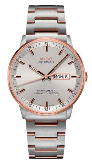 Buy Shop Mido Commander II Chronometer Automatic Silver Dial Two Tone Steel Strap Watch For Men - M021.431.22.031.00 USA Online