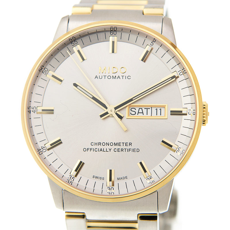 Buy Shop Mido Commander II Automatic Chronometer Silver Dial Two Tone Steel Strap Watch For Men - M021.431.22.071.00 USA Online