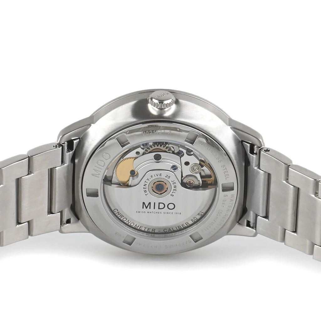 Buy Shop Mido Commander II Automatic Black Dial Silver Steel Strap Watch For Men - M021.431.11.051.00 USA Online