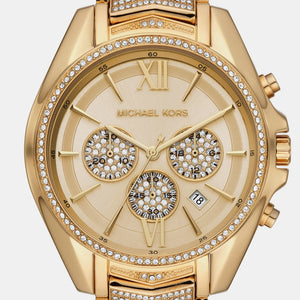 Buy Shop Michael Kors Whitney Chronograph Gold Dial Gold Steel Strap Watch For Women - MK6729 USA Online