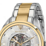 Buy Shop Maserati Traguardo Automatic White Skeleton Dial Two Tone Steel Strap Watch For Men - R8823112003 USA Online