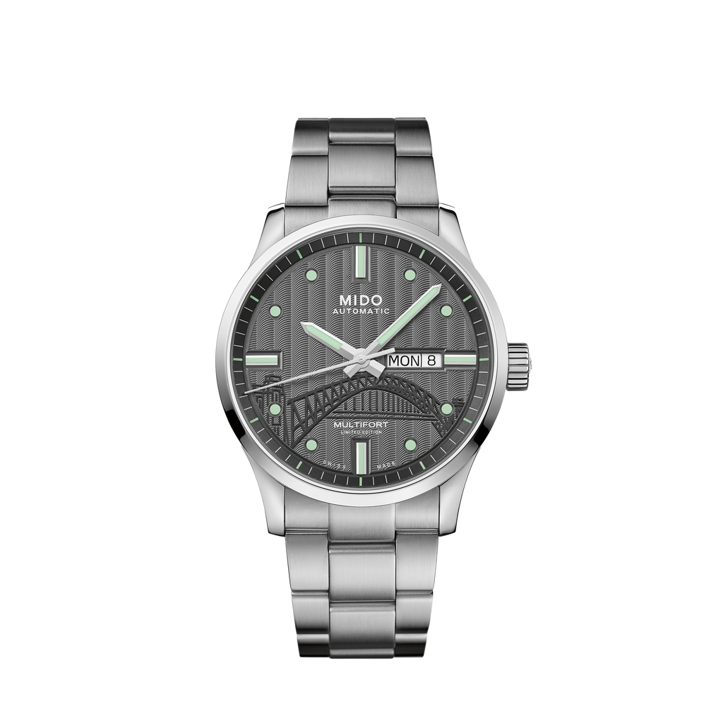 Buy Shop Mido Multifort Automatic Gray Dial Silver Steel Strap Watch For Men - M005.430.11.061.80 USA Online